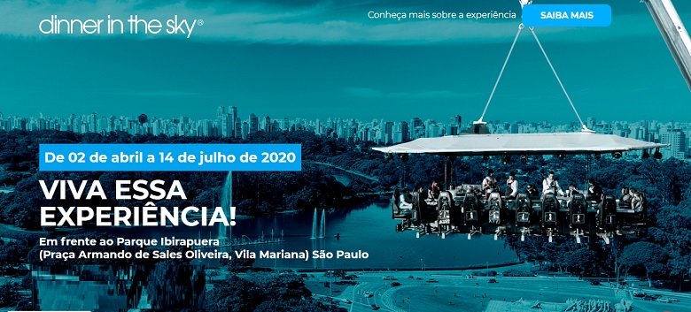 Dinner in the Sky evento confirmado em São Paulo