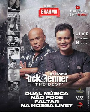 Rick e Renner faz Live dia 25/04