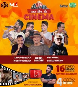 Renato Sertanejeiro apresenta live de cinema