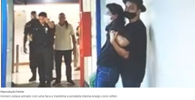 Homem armado invade a Globo Rio chama por Renata Vasconcelos