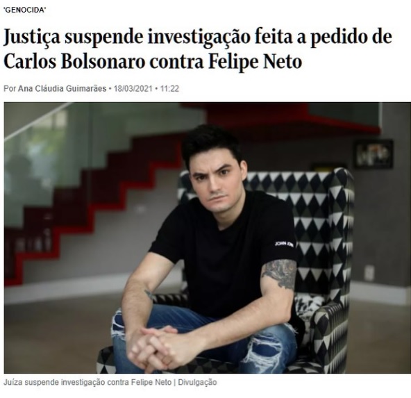 O Caso Felipe Neto e Liberdade de expressão