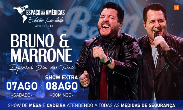 Espaço das Américas: Bruno & Marrone de volta ao palco