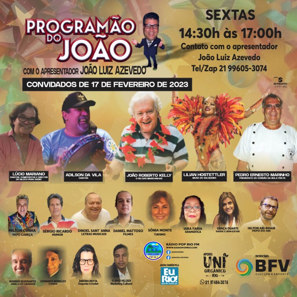 Programão do João comemora 30 meses no ar pela Radio Pop Rio FM