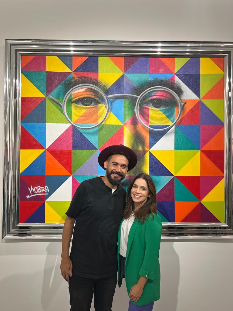 Sabrina Petraglia prestigia exposição de Eduardo Kobra em Dubai