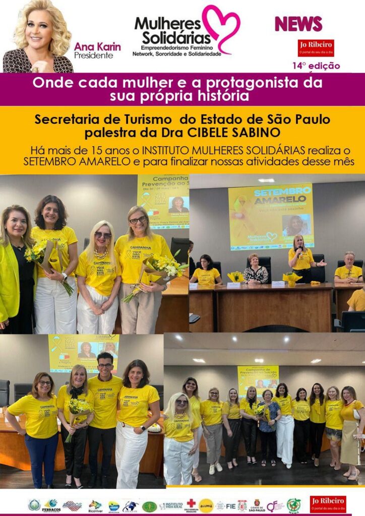 Setembro Amarelo: Mulheres Solidárias 14ª Edição News