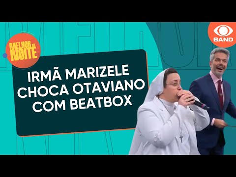 Otaviano Costa dança com as freiras do beatbox no Melhor da Noite
