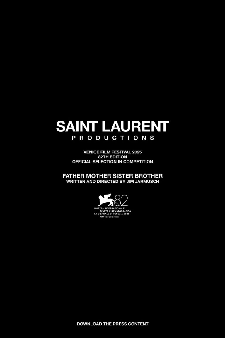 SAINT LAURENT PRODUCTIONS no Festival de Veneza 2025 – Anthony Vaccarello apresenta “Father Mother Sister Brother”