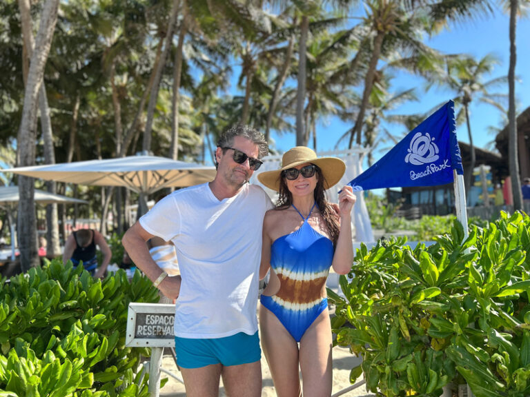 Letícia Spiller e Marcelo Serrado aproveitam fim de semana no Beach Park