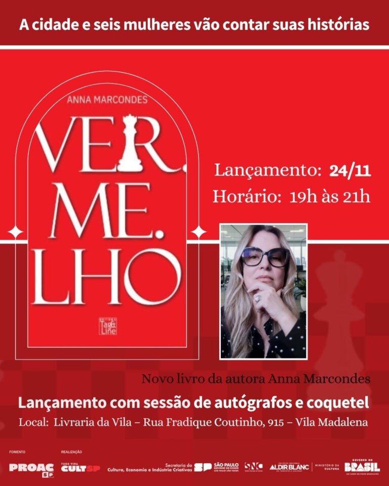 Lançamento livro VER.ME.LHO, de Anna Marcondes, mergulha no subconsciente e entrelaça vidas femininas em São Paulo