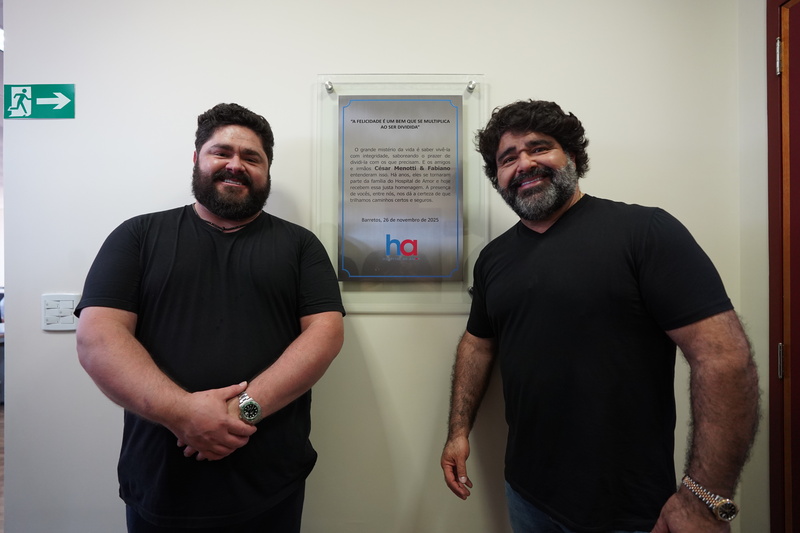 César Menotti & Fabiano são homenageados pelo Hospital de Amor e terão nomes eternizados em pavilhão da Instituição
