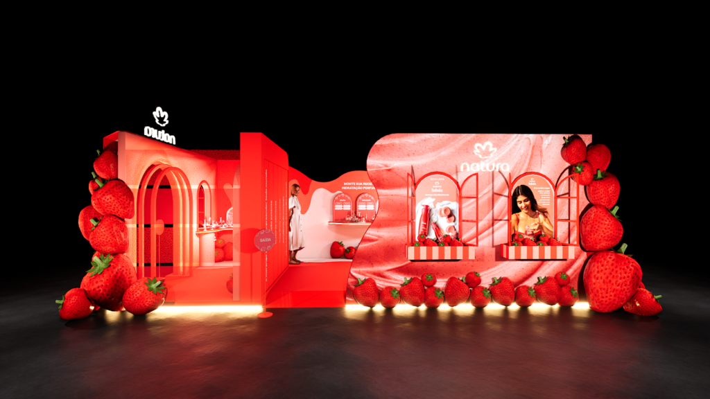 Natura promove experiência sensorial para apresentar a nova linha Tododia Morango e Baunilha Dourada em São Paulo