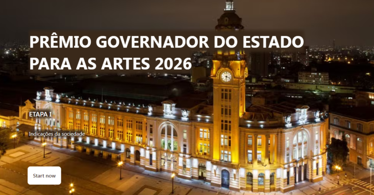 Prêmio Governador do Estado 2026 recebe indicações do público geral