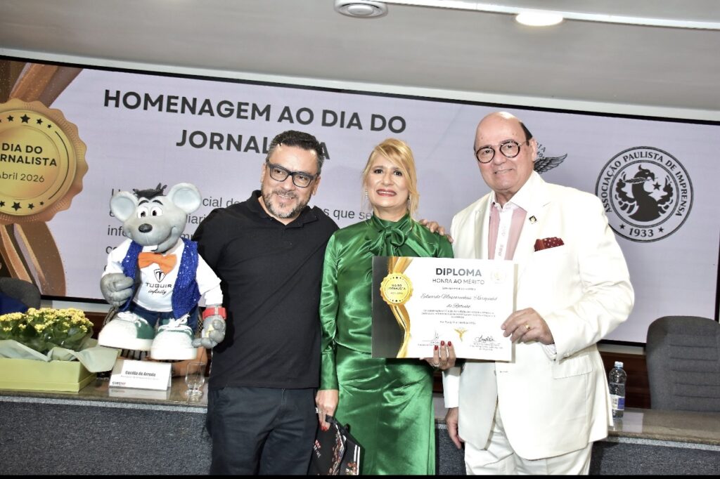 Eduardo Mascarenhas, o “Xaropinho Programa do Ratinho”, é homenageado no CRECI-SP em celebração ao Dia do Jornalista