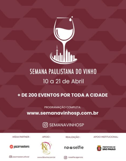 Cidade de São Paulo receberá evento inédito do setor de vinhos com mais de 200 atividades