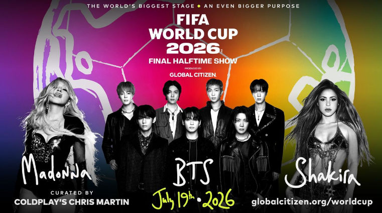 Madonna, Shakira e BTS serão os co-headliners do primeiro FIFA World Cup Final Halftime Show da história