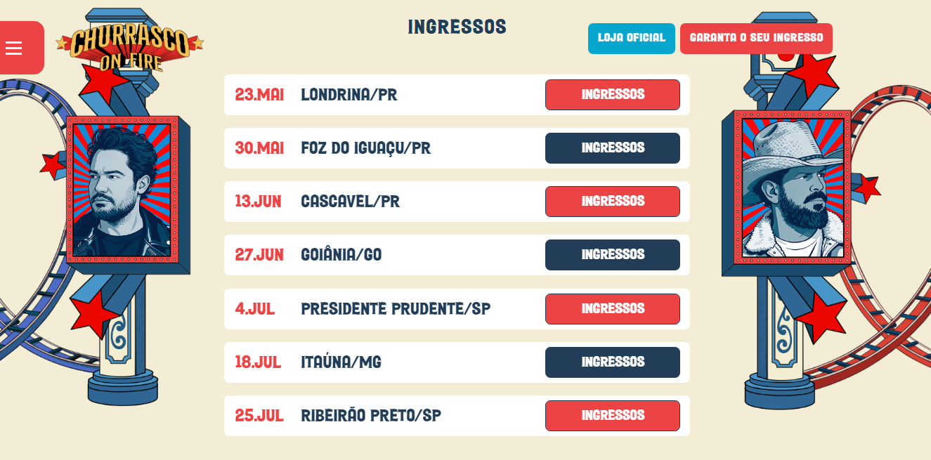 Ford patrocina o Churrasco On Fire com Fernando e Sorocaba em Londrina