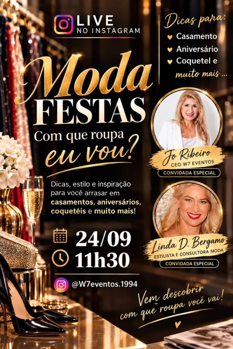 Com que roupa eu vou? Live de moda com Jo Ribeiro e a estilista Linda D’Bergamo traz dicas para acertar no look de festa