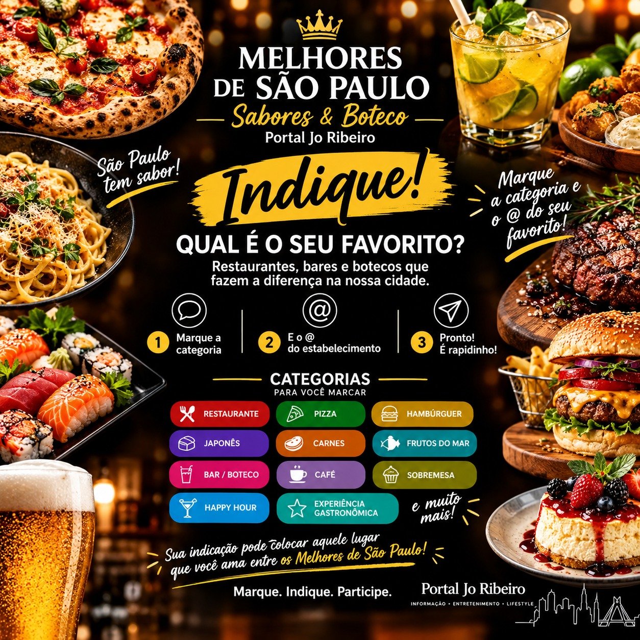 Portal Jo Ribeiro lança “Melhores de São Paulo – Sabores & Boteco”